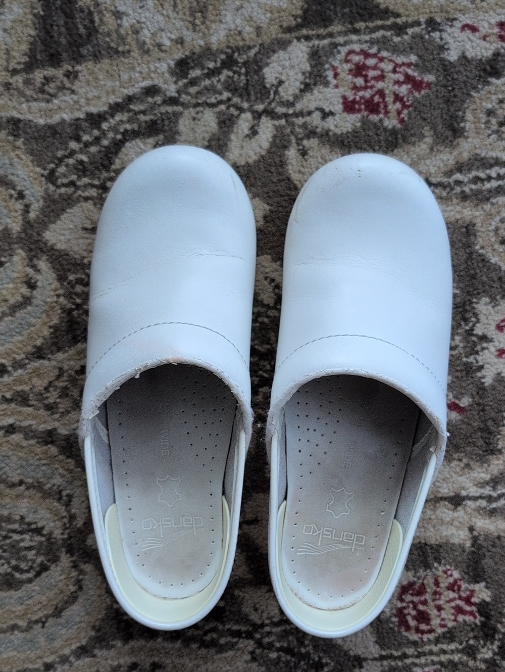 White Dansko Clogs 37W - Picture 2 of 3